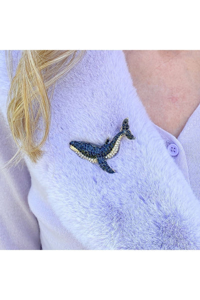 Multicolor - Whale Brooch Animal Brooch Whale Jewellery Whale Pin by QueenMee Accessories