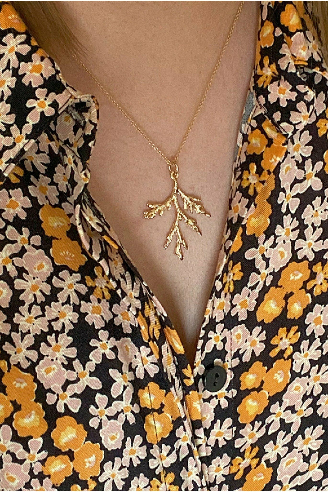 Aster Gold Branch Necklace ASTERGLD001