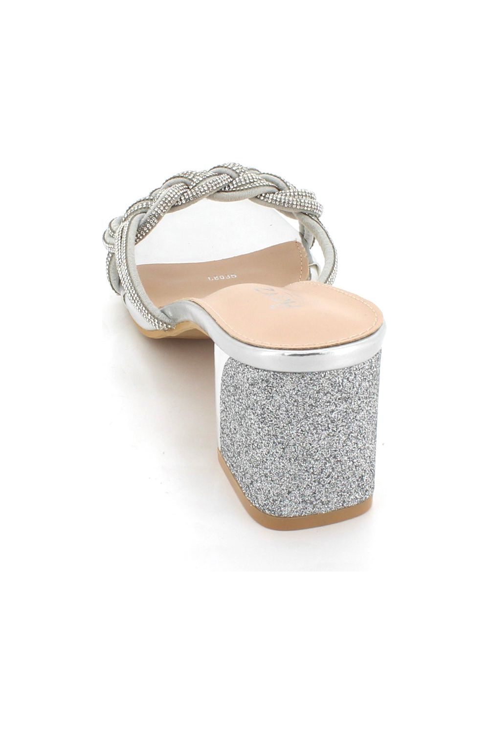 Diamante Party Prom Bridal Block Heel Sandals L8034